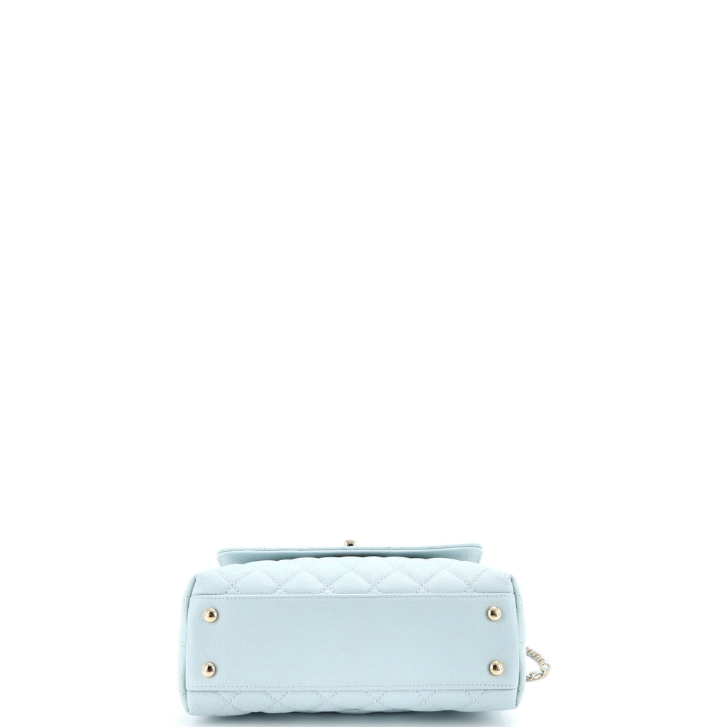 Coco Top Handle Bag Quilted Caviar Mini