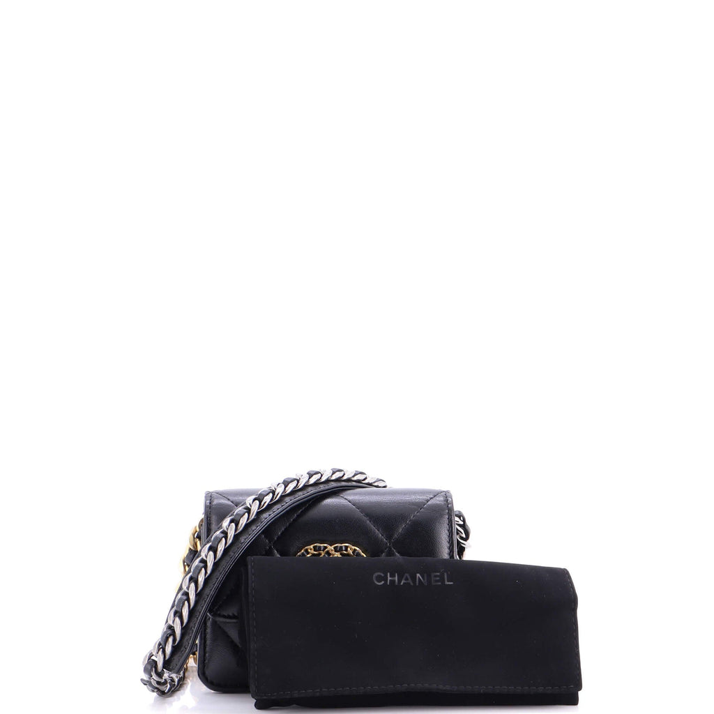 19 Card Compartment Crossbody Quilted Leather