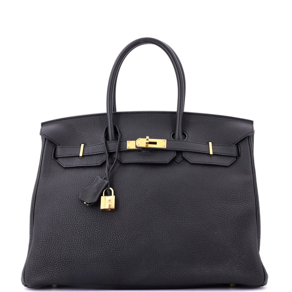 Birkin Handbag Noir Togo with Gold Hardware 35
