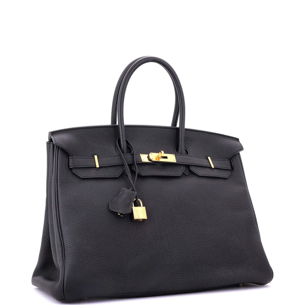 Birkin Handbag Noir Togo with Gold Hardware 35