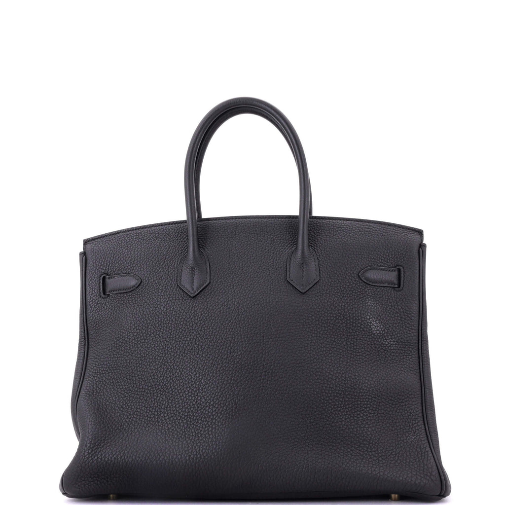 Birkin Handbag Noir Togo with Gold Hardware 35