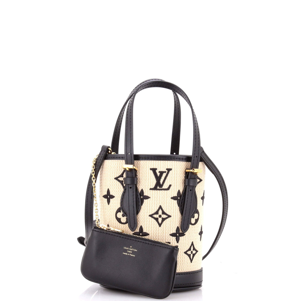Bucket Bag By The Pool Monogram Raffia Nano