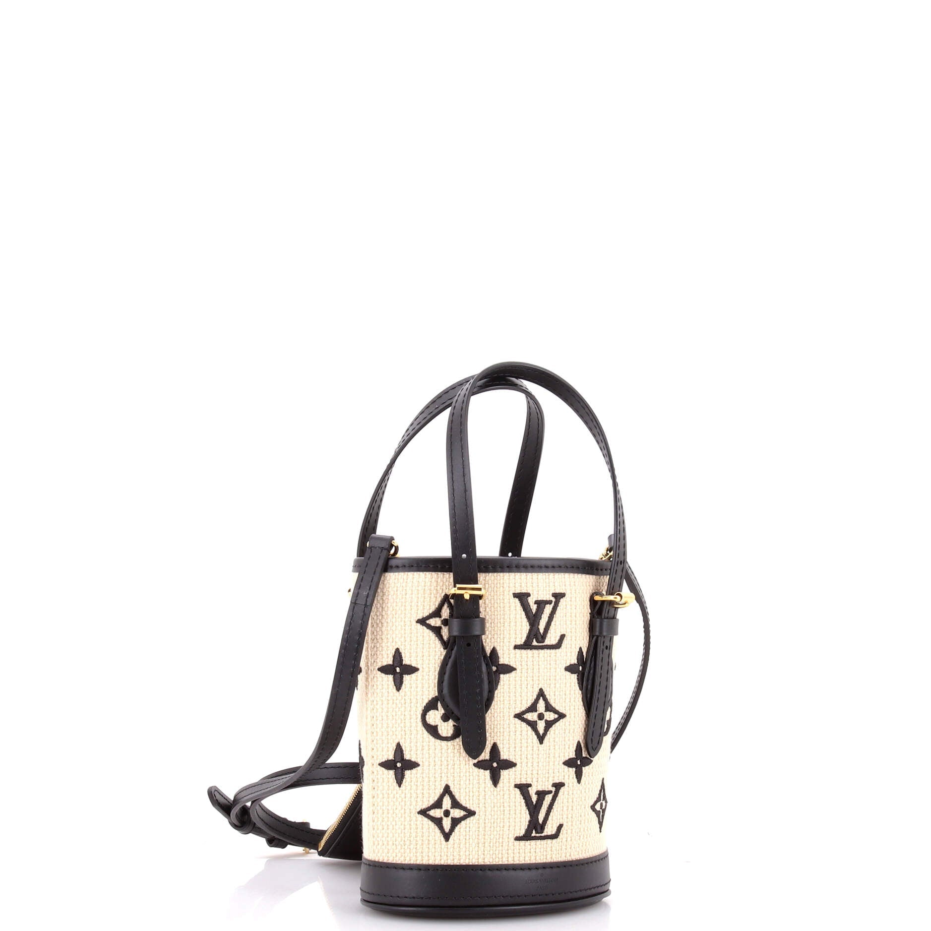Bucket Bag By The Pool Monogram Raffia Nano