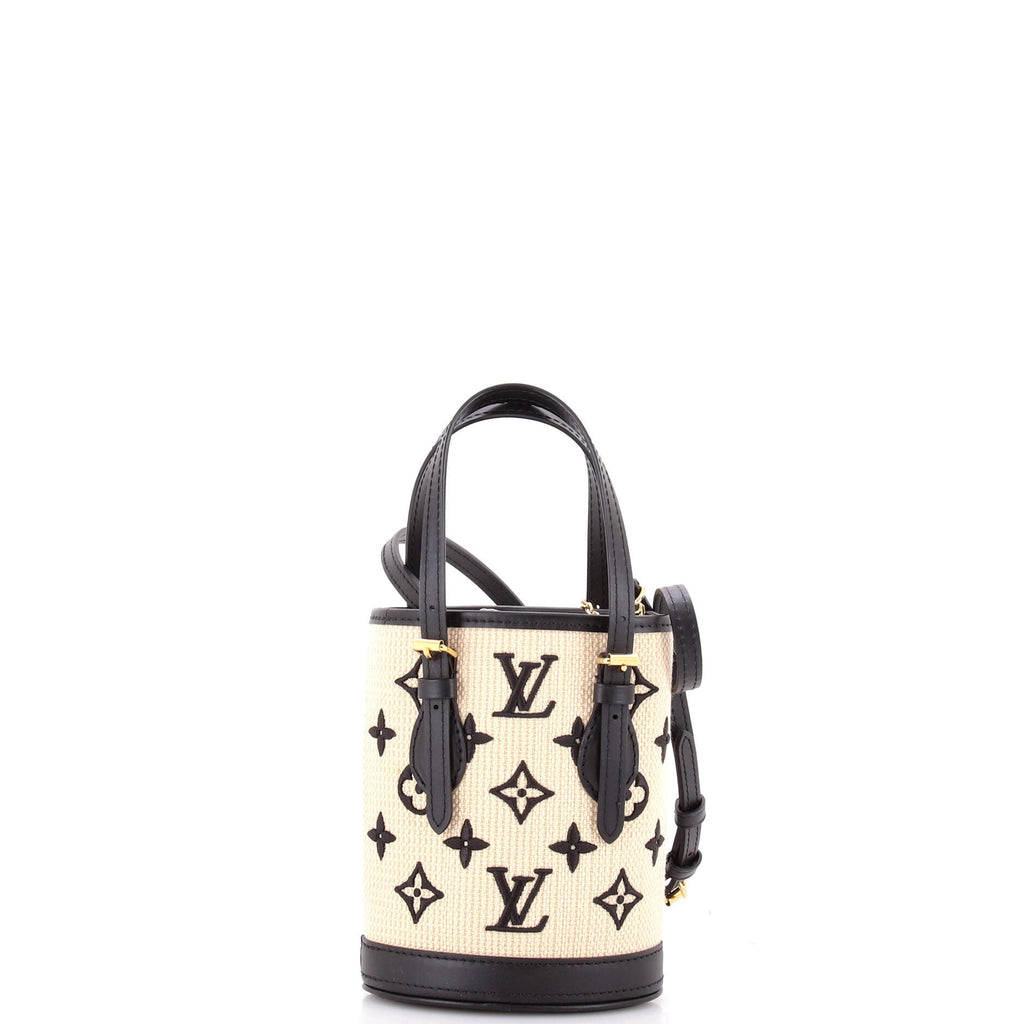 Bucket Bag By The Pool Monogram Raffia Nano