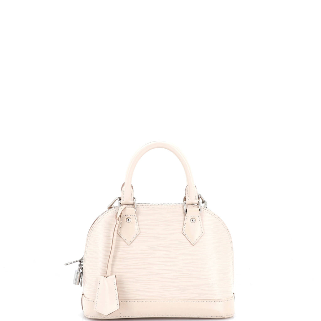 Alma Handbag Epi Leather with Logo Jacquard Strap BB