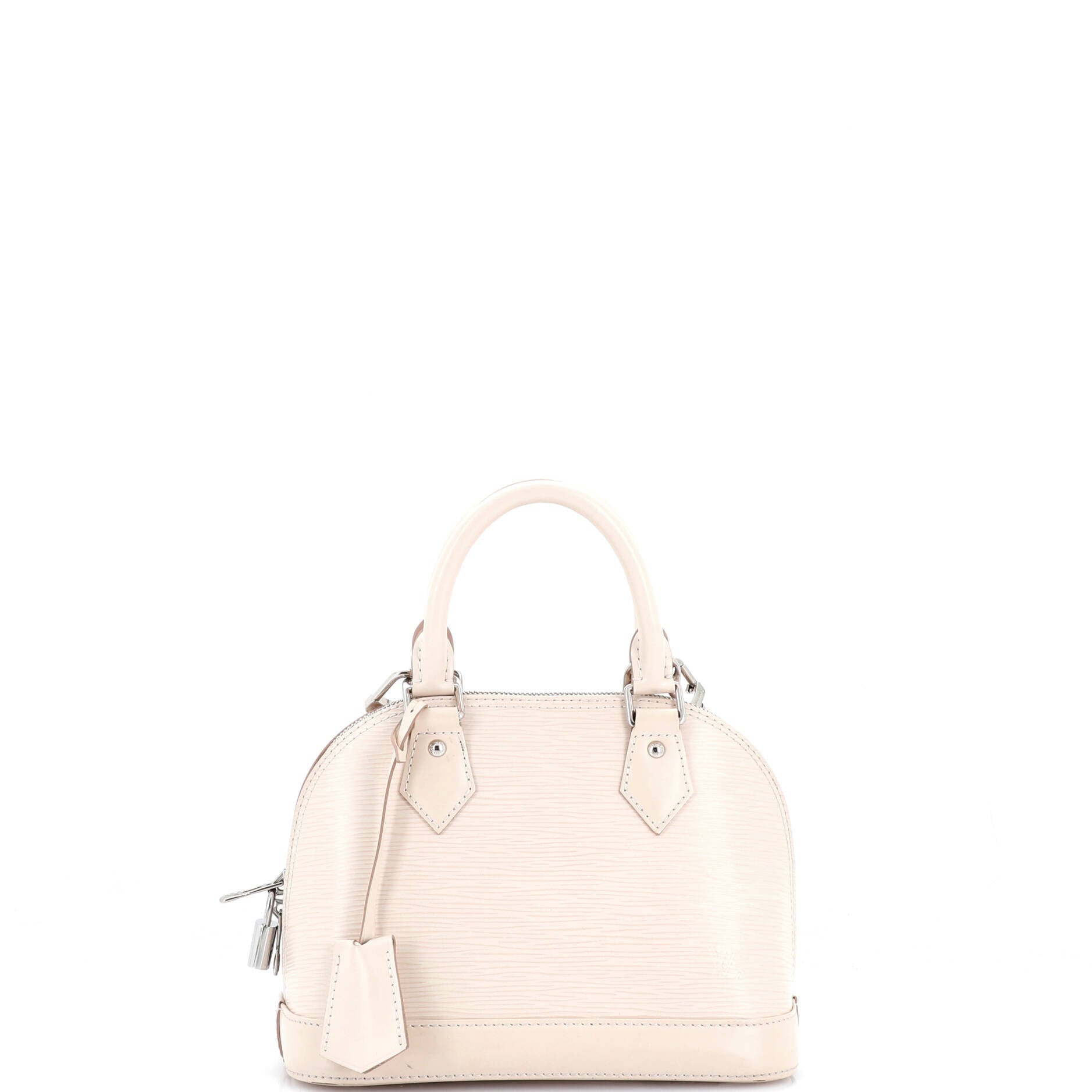 Alma Handbag Epi Leather with Logo Jacquard Strap BB