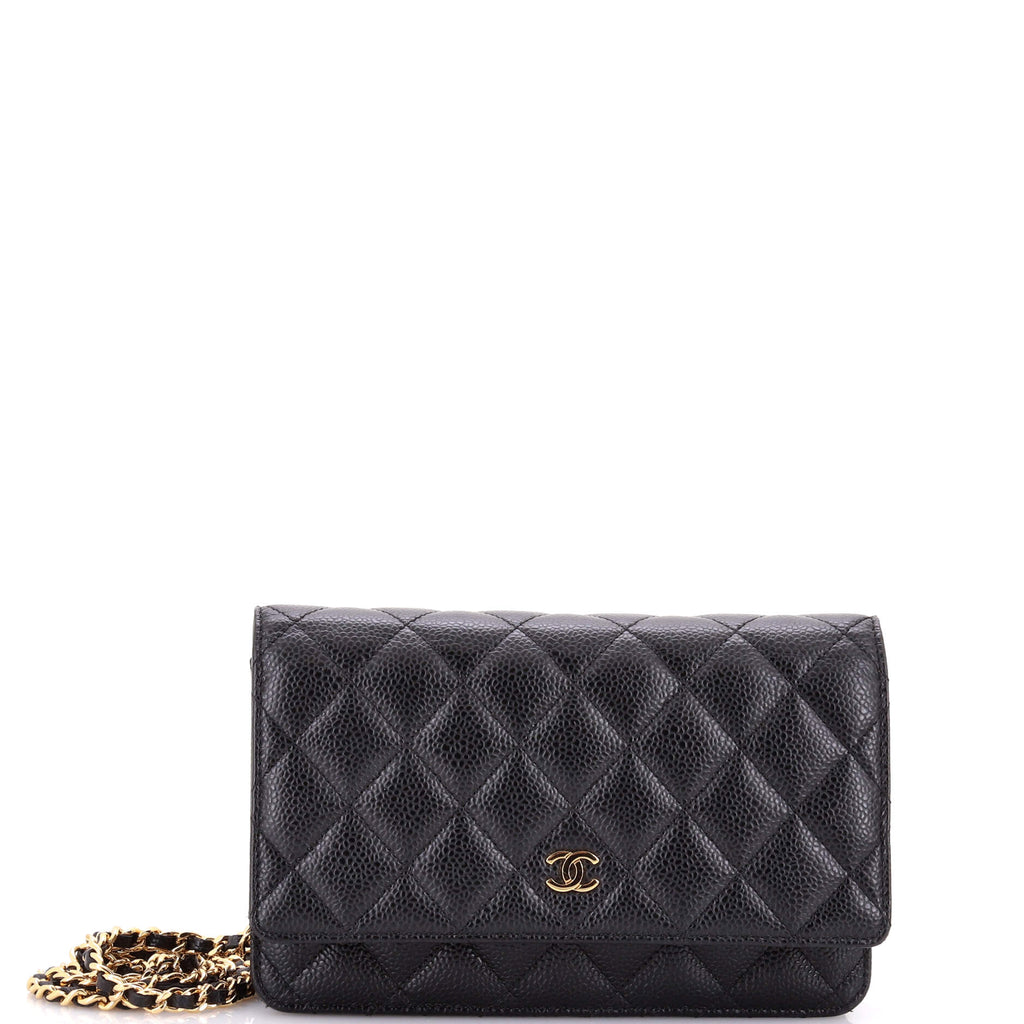 Wallet on Chain Quilted Caviar