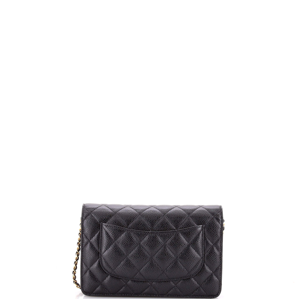 Wallet on Chain Quilted Caviar