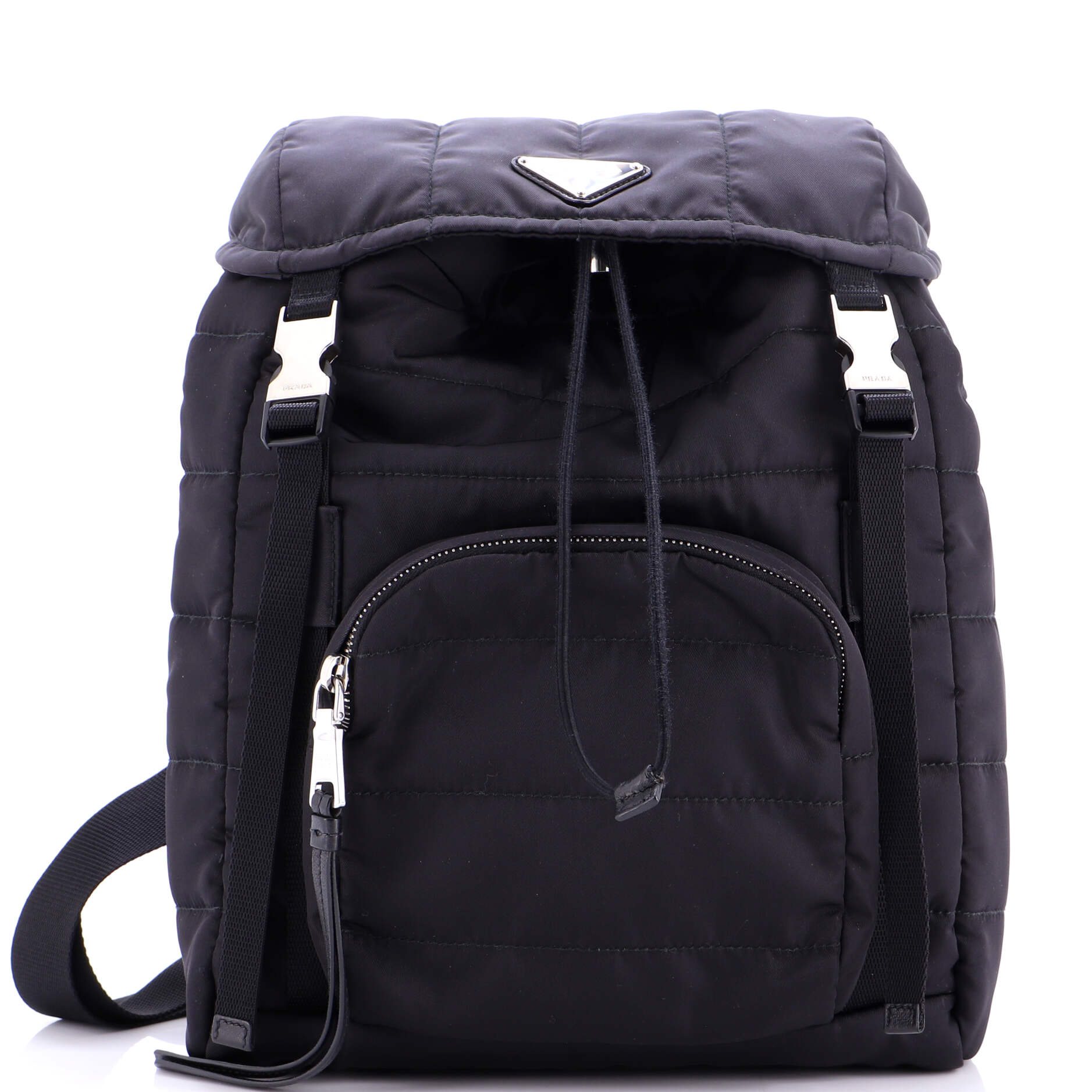 Double Buckle Backpack Quilted Tessuto Medium