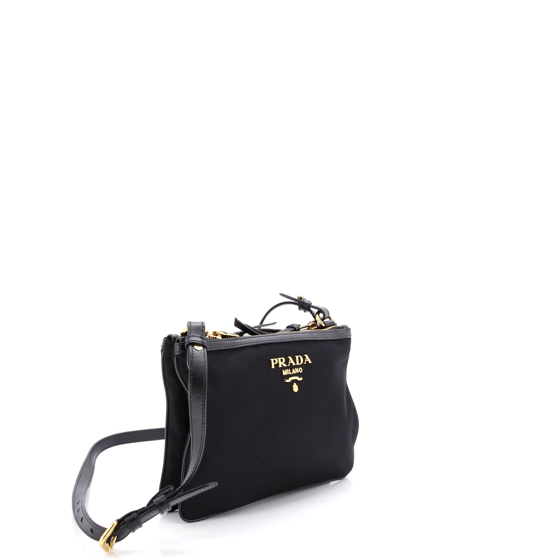 Double Zip Crossbody Bag Tessuto Small