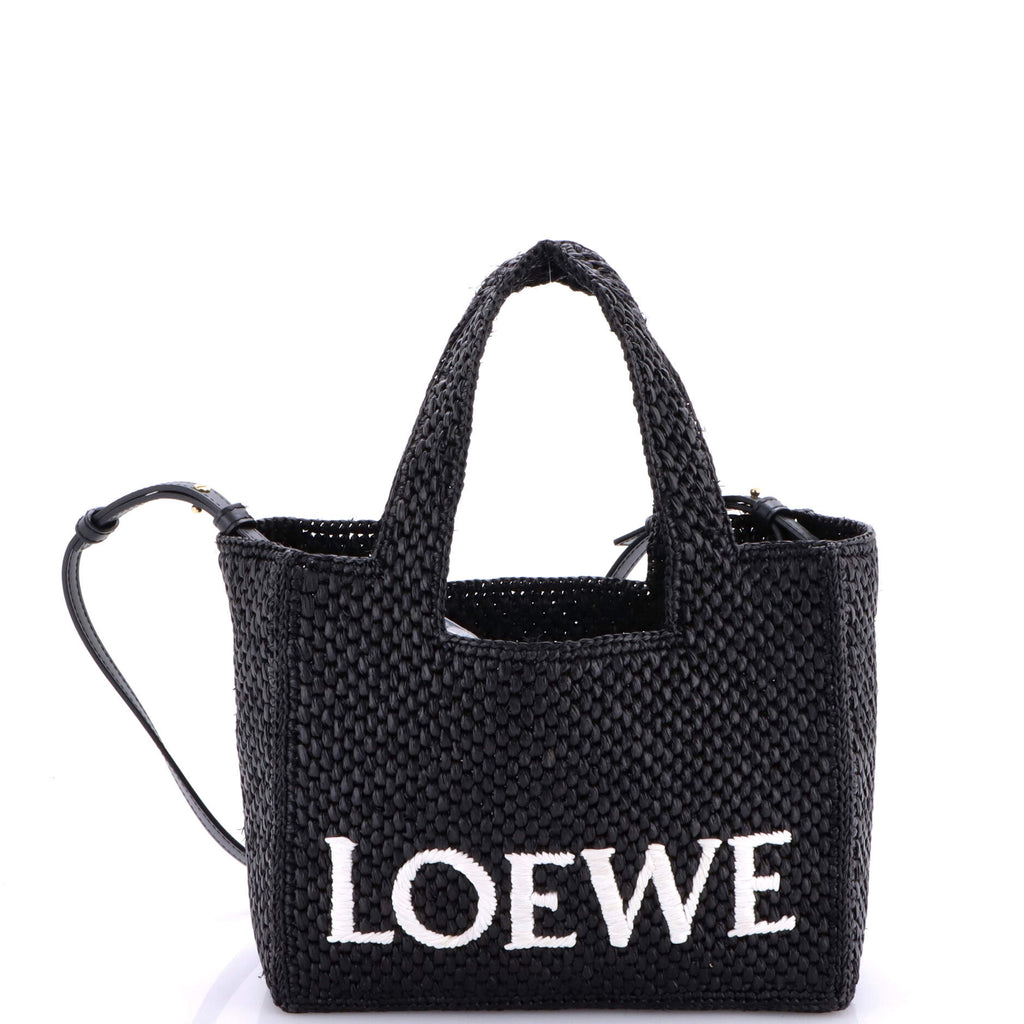 Paula's Ibiza Logo Convertible Tote Raffia Small