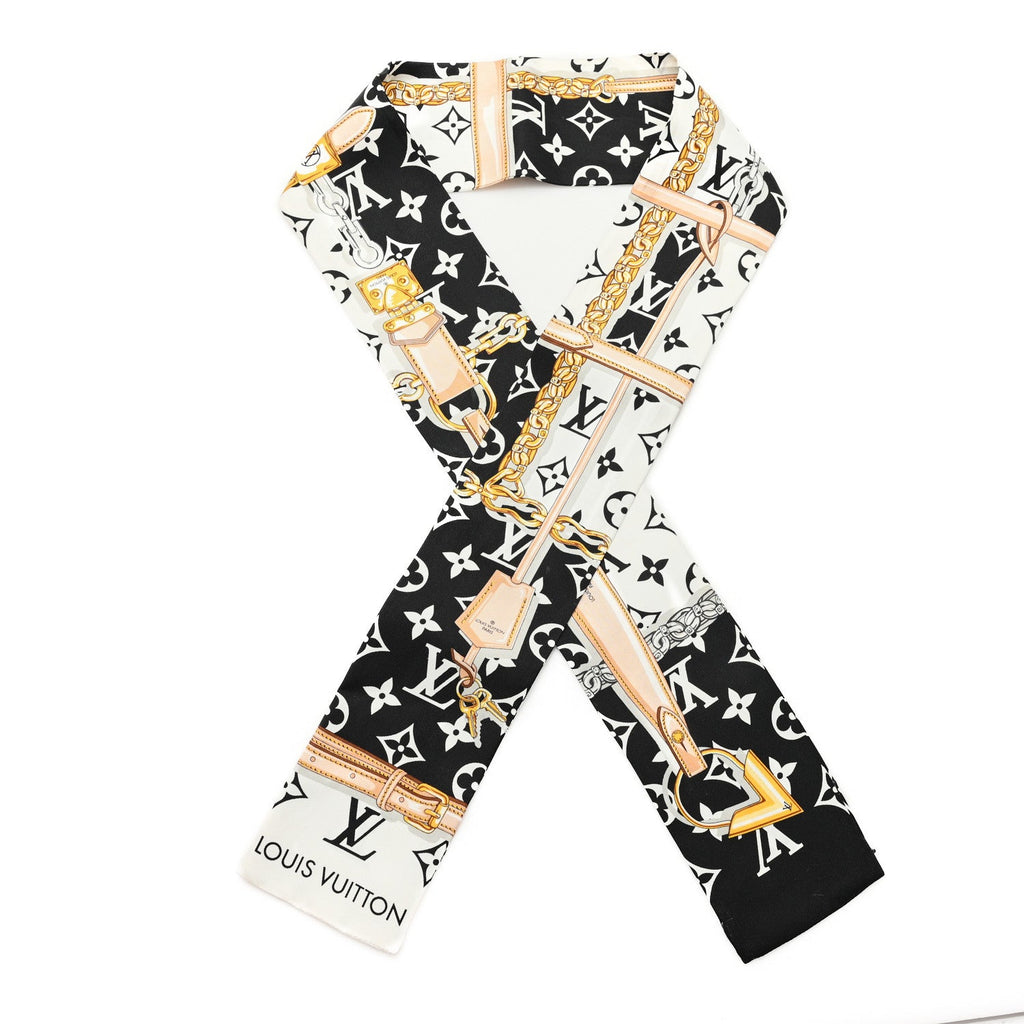 Silk Monogram Confidential Bandeau Black