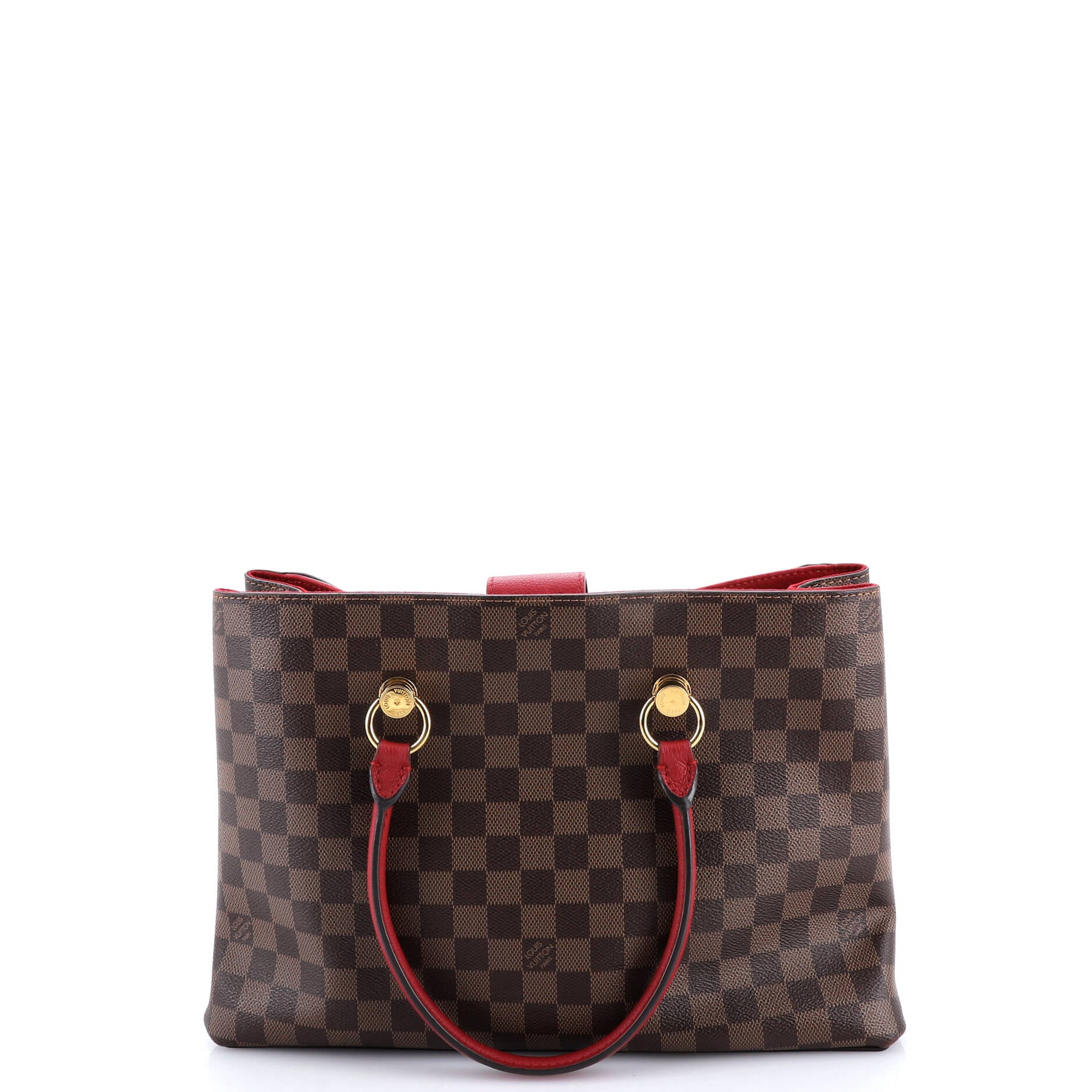 LV Riverside Handbag Damier with Leather