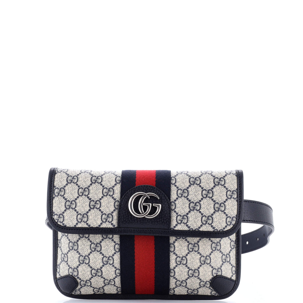 Ophidia Flap Belt Bag GG Coated Canvas with Leather