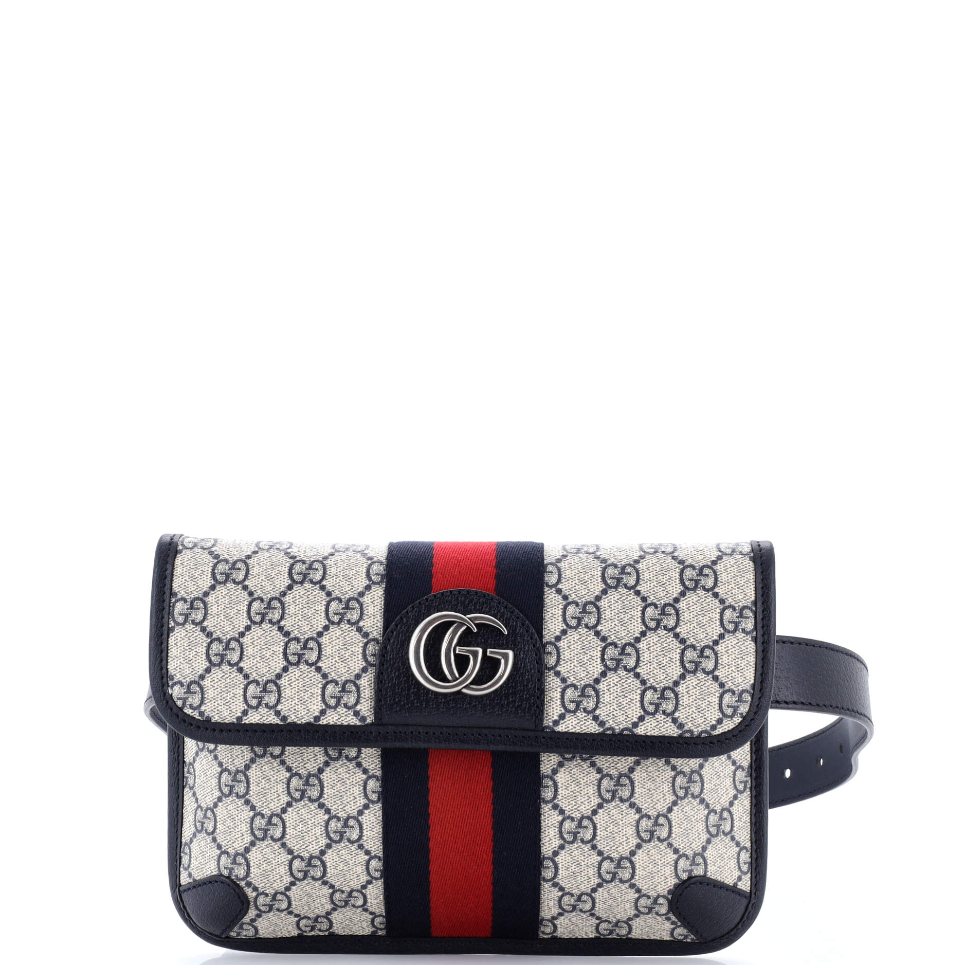 Ophidia Flap Belt Bag GG Coated Canvas with Leather