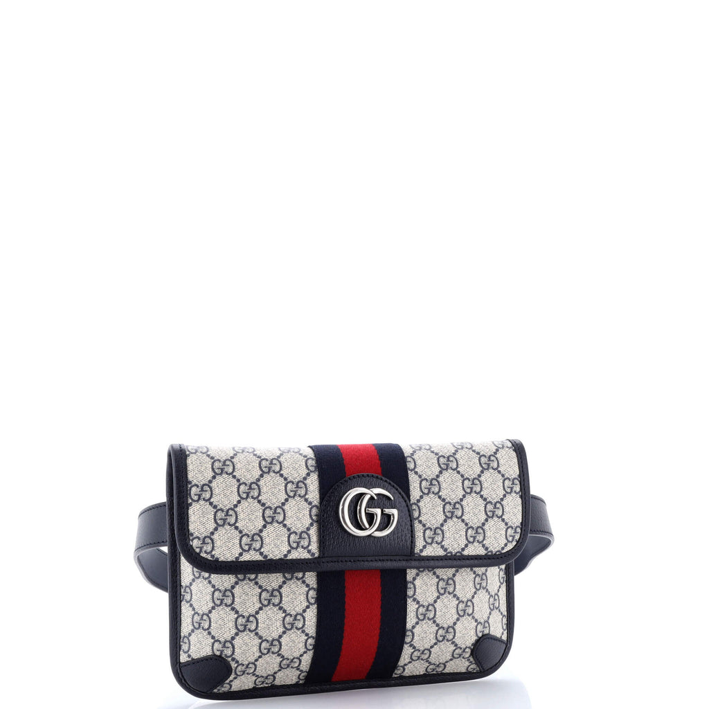 Ophidia Flap Belt Bag GG Coated Canvas with Leather