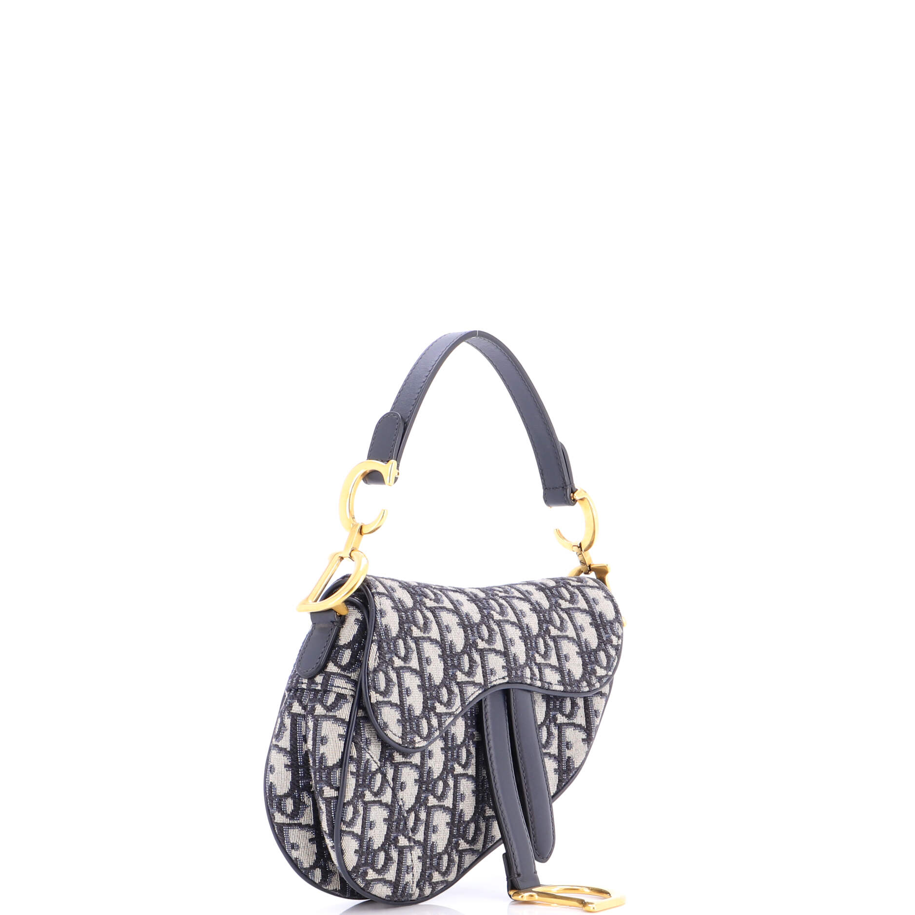 Saddle Handbag Oblique Canvas Mini