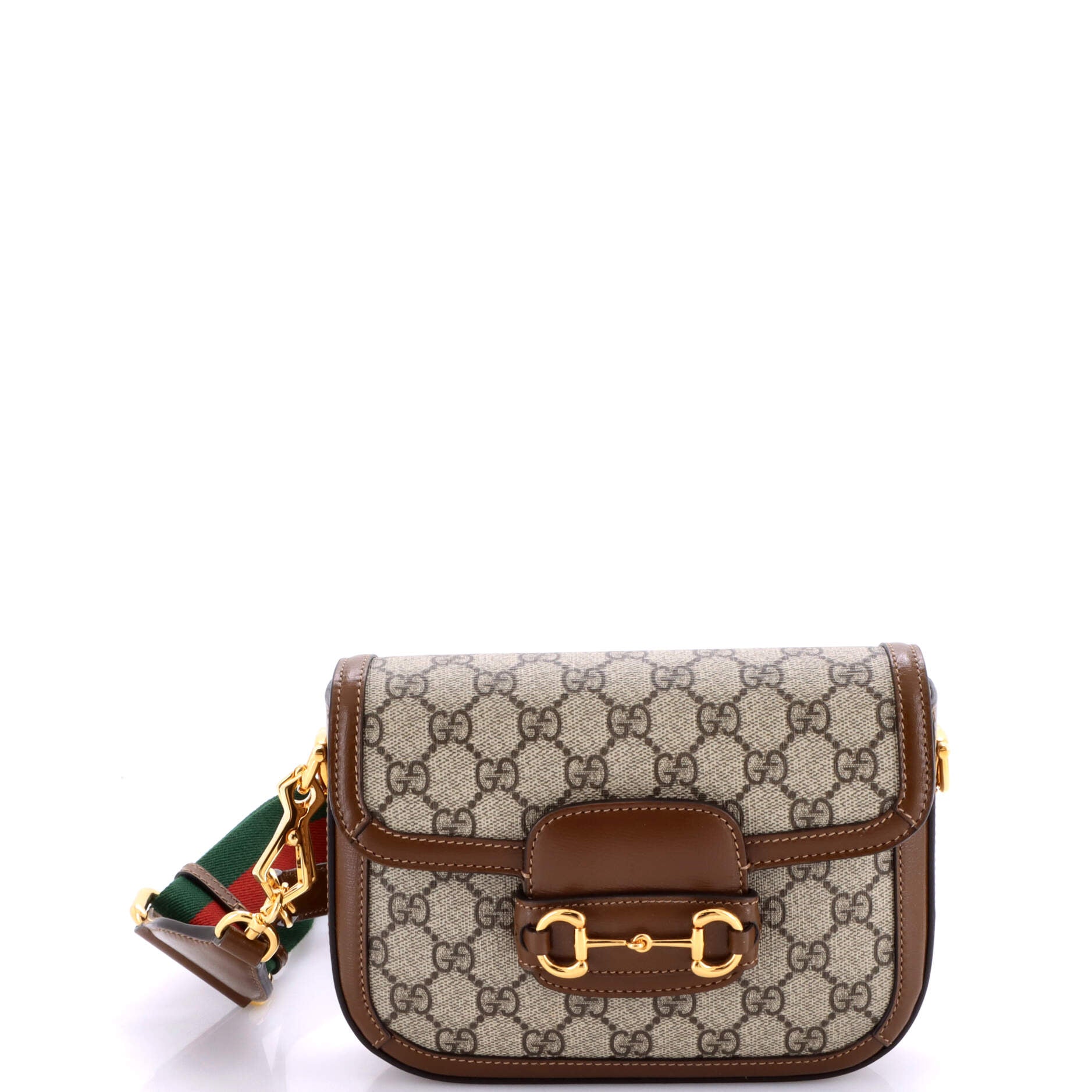 Horsebit 1955 Shoulder Bag GG Coated Canvas with Leather Mini