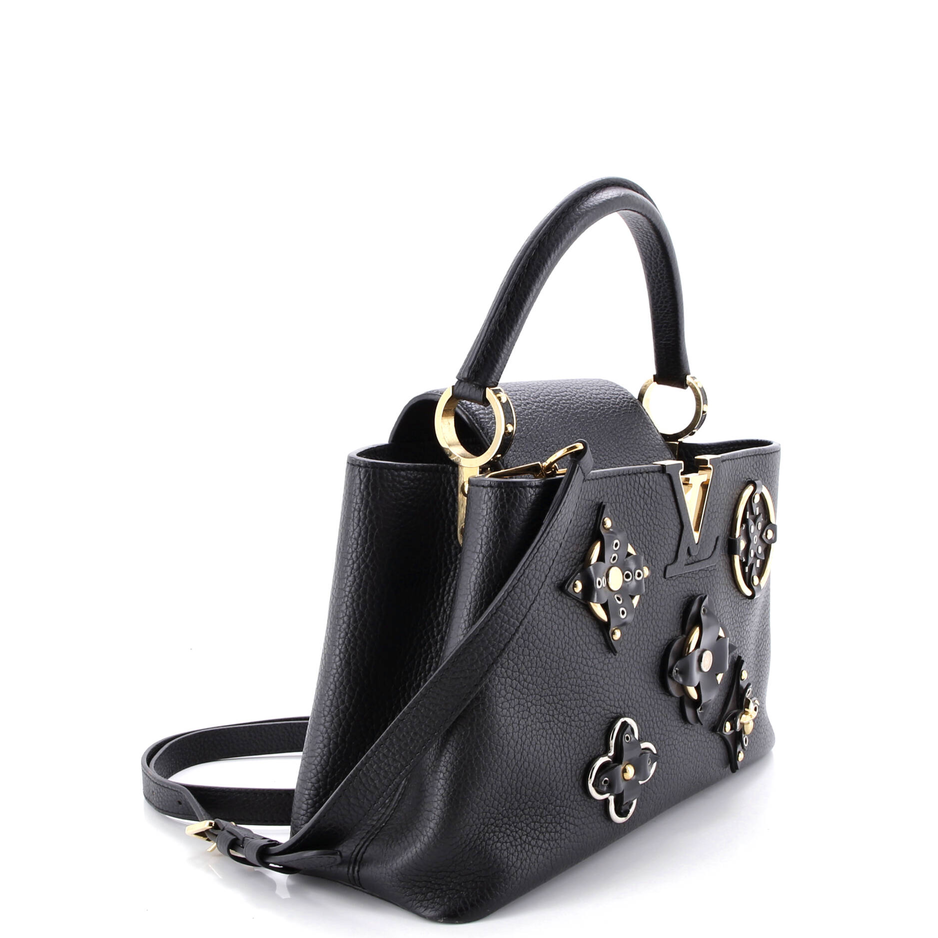 Capucines Bag Leather with Embellished Detail PM
