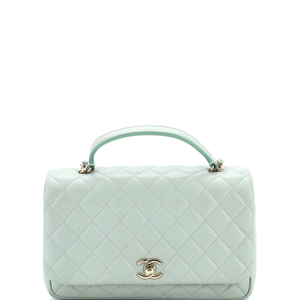 Citizen Chic Top Handle Bag Quilted Lambskin Small
