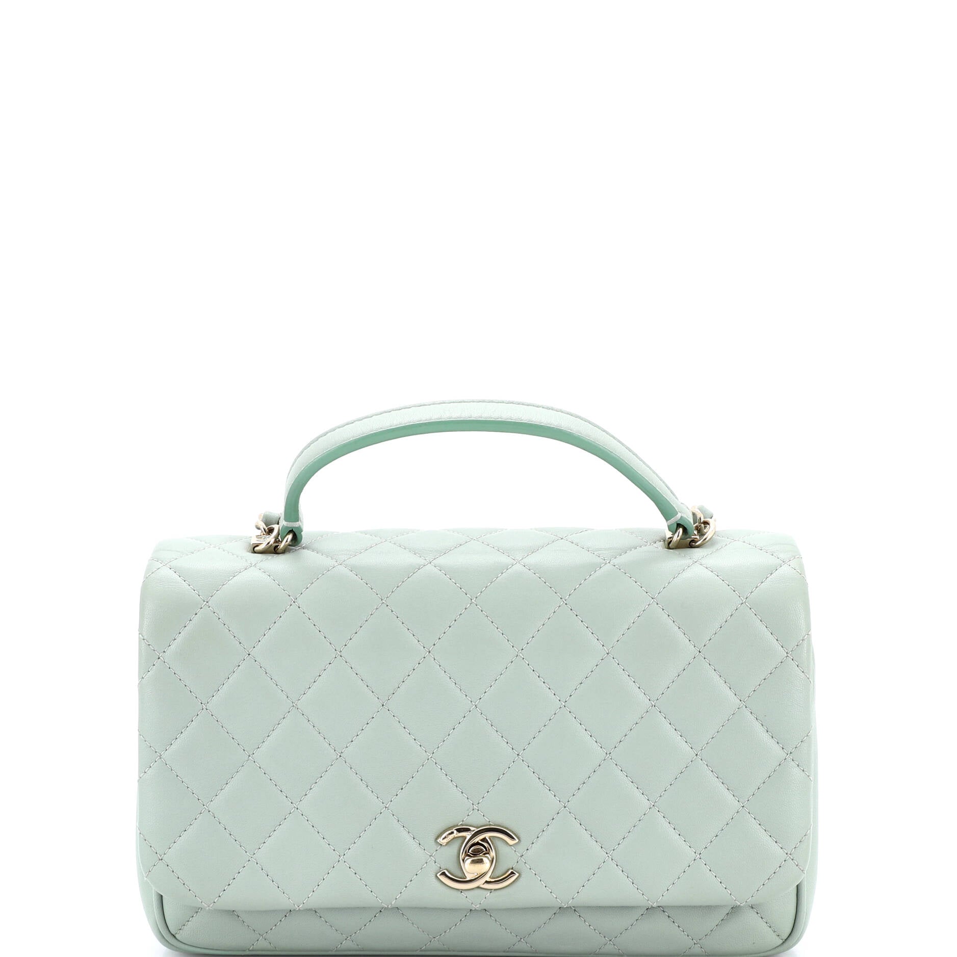 Citizen Chic Top Handle Bag Quilted Lambskin Small