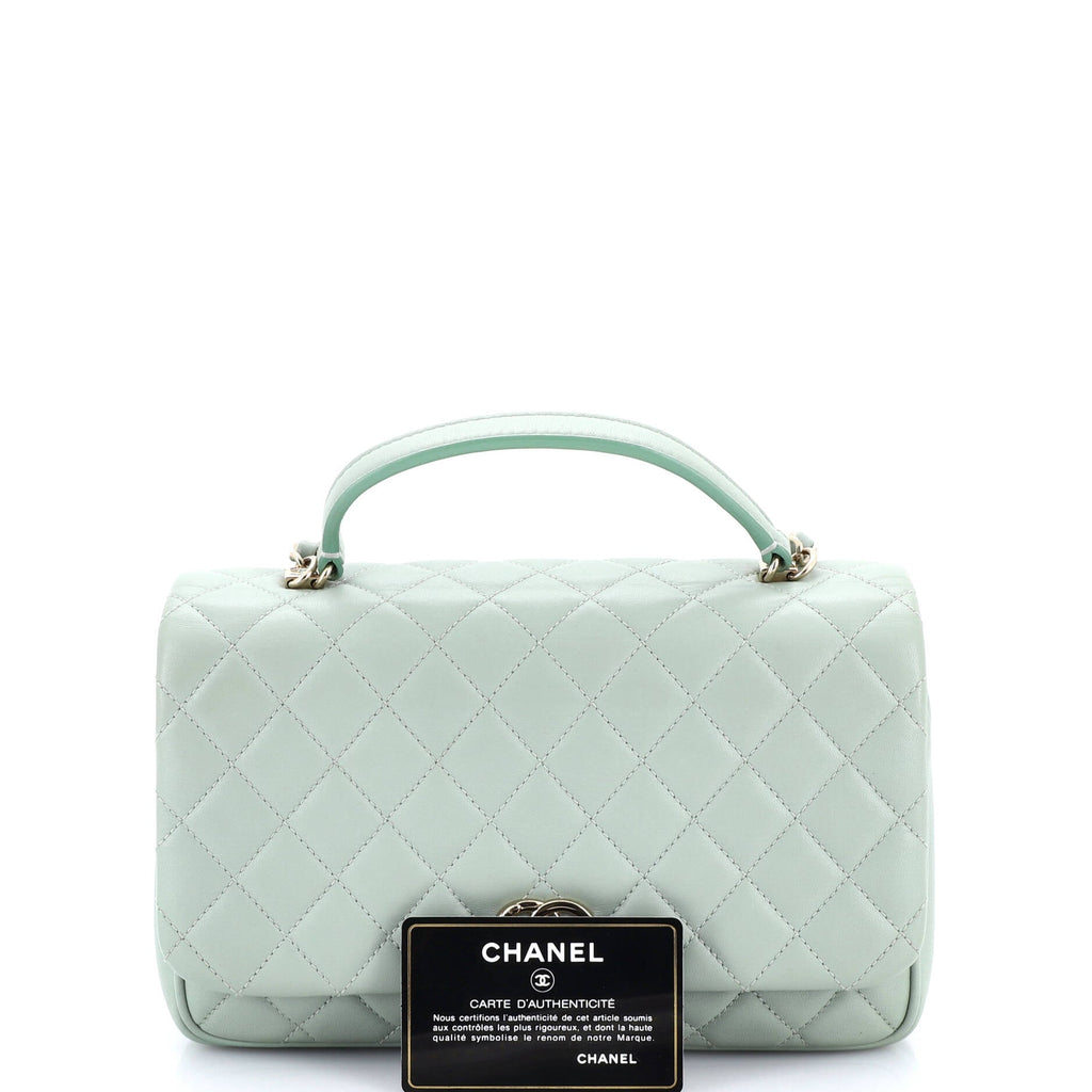 Citizen Chic Top Handle Bag Quilted Lambskin Small