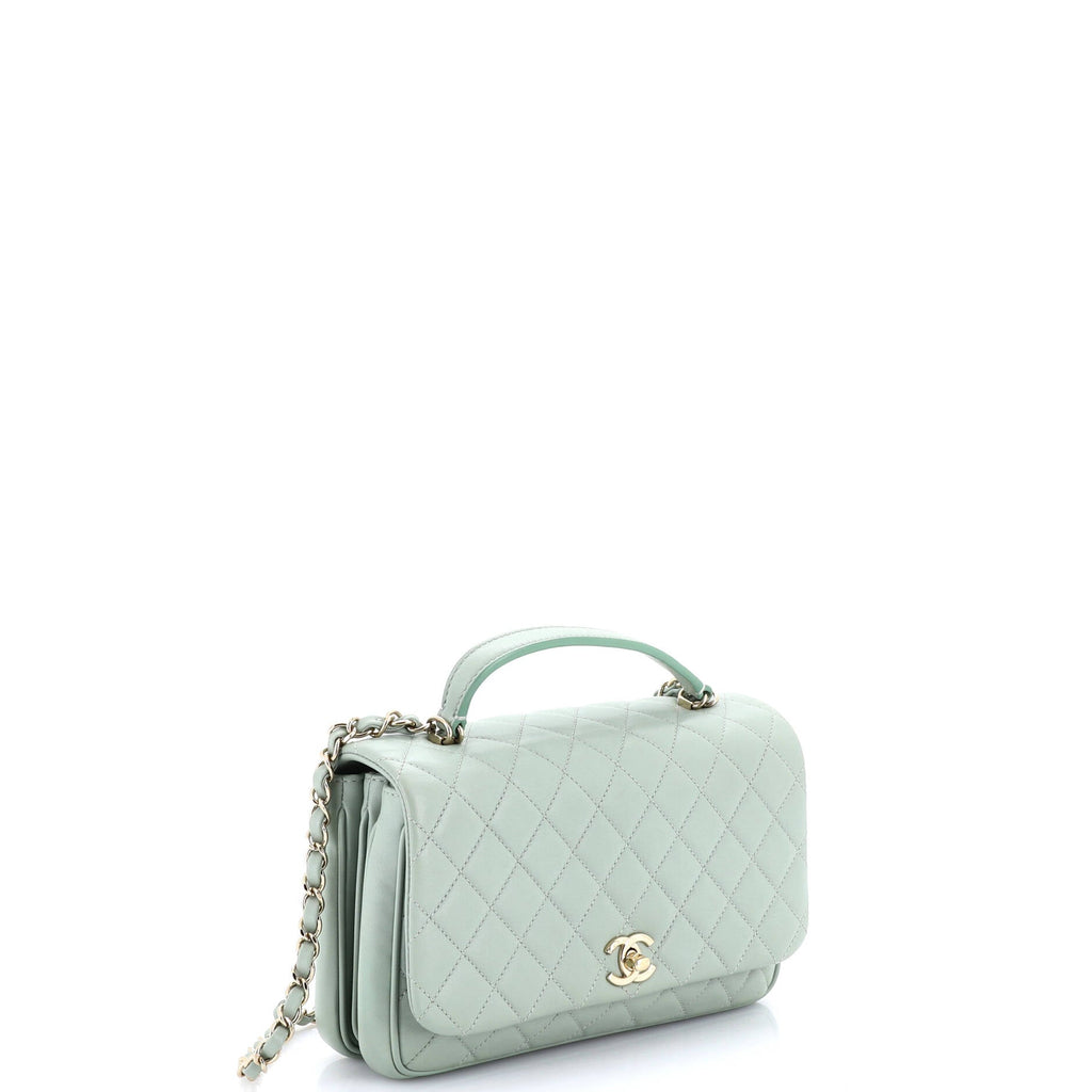 Citizen Chic Top Handle Bag Quilted Lambskin Small