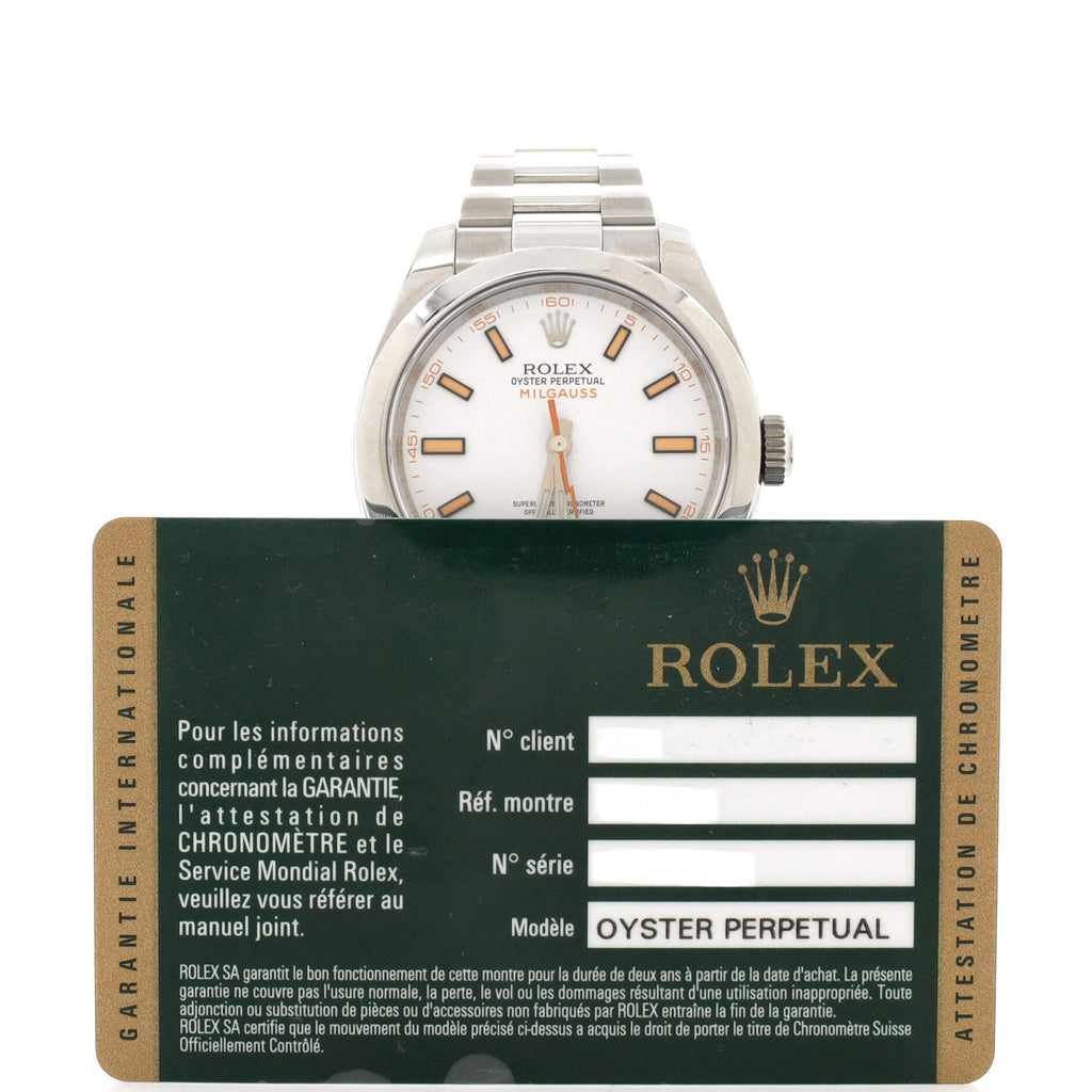 Oyster Perpetual Milgauss Automatic Watch Stainless Steel 40