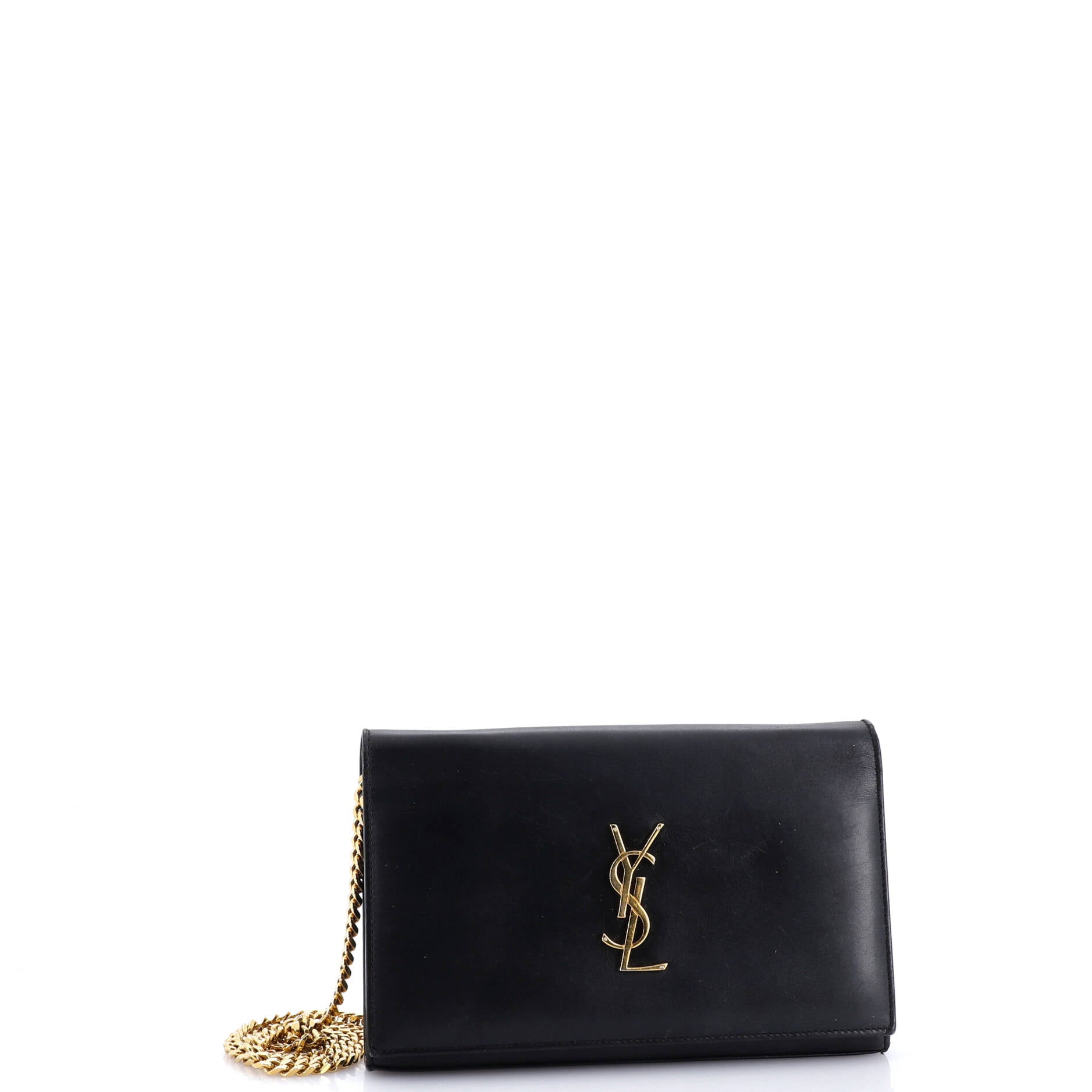 Classic Monogram Wallet on Chain Leather Small