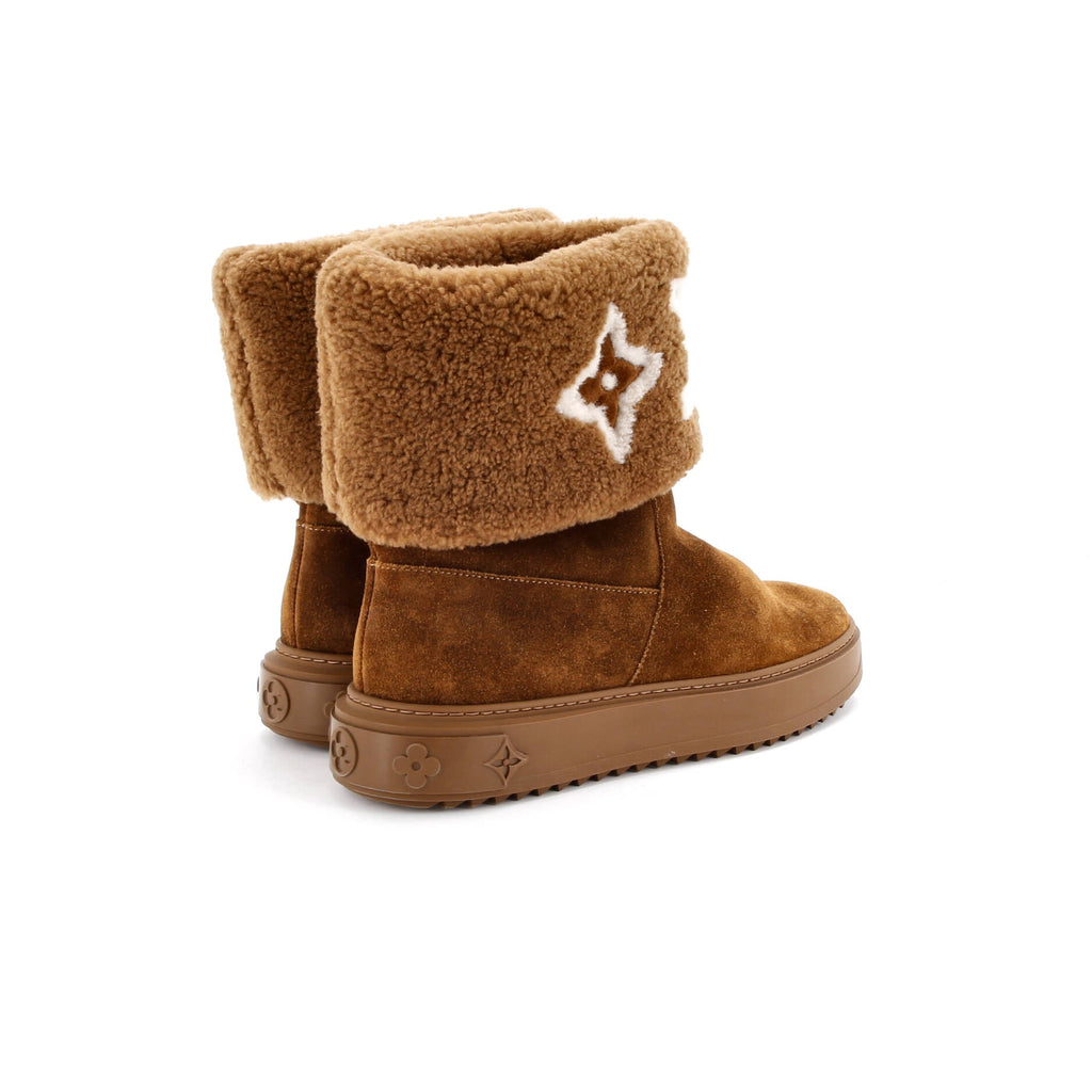 Women's Snowdrop Flat Ankle Boots Suede and Shearling