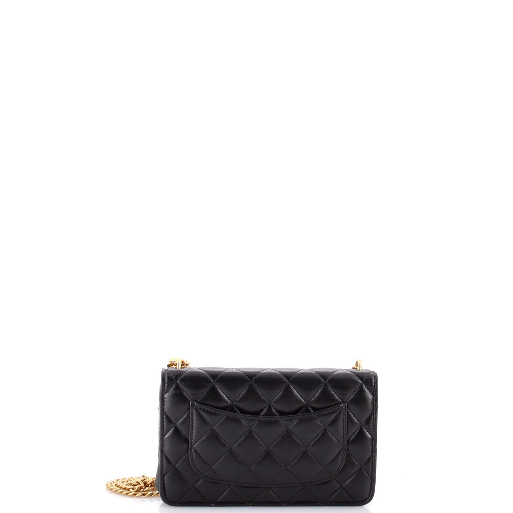 Sweet Camellia Wallet on Chain Quilted Lambskin