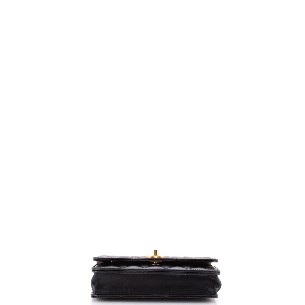 Sweet Camellia Wallet on Chain Quilted Lambskin