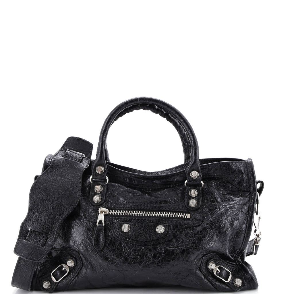 Logo Strap City Classic Studs Bag Leather Mini