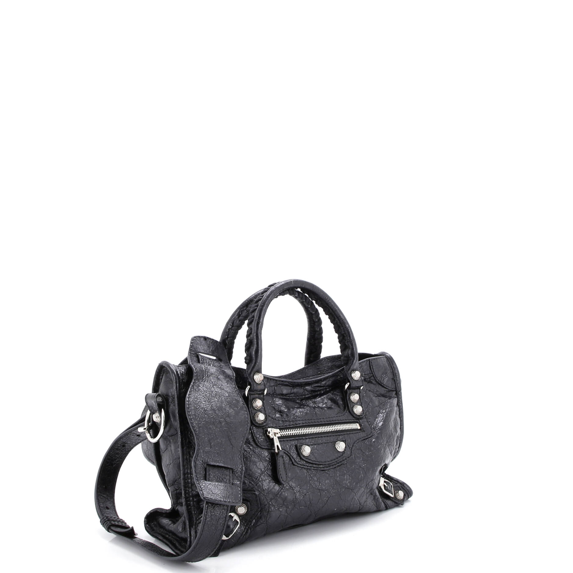 Logo Strap City Classic Studs Bag Leather Mini