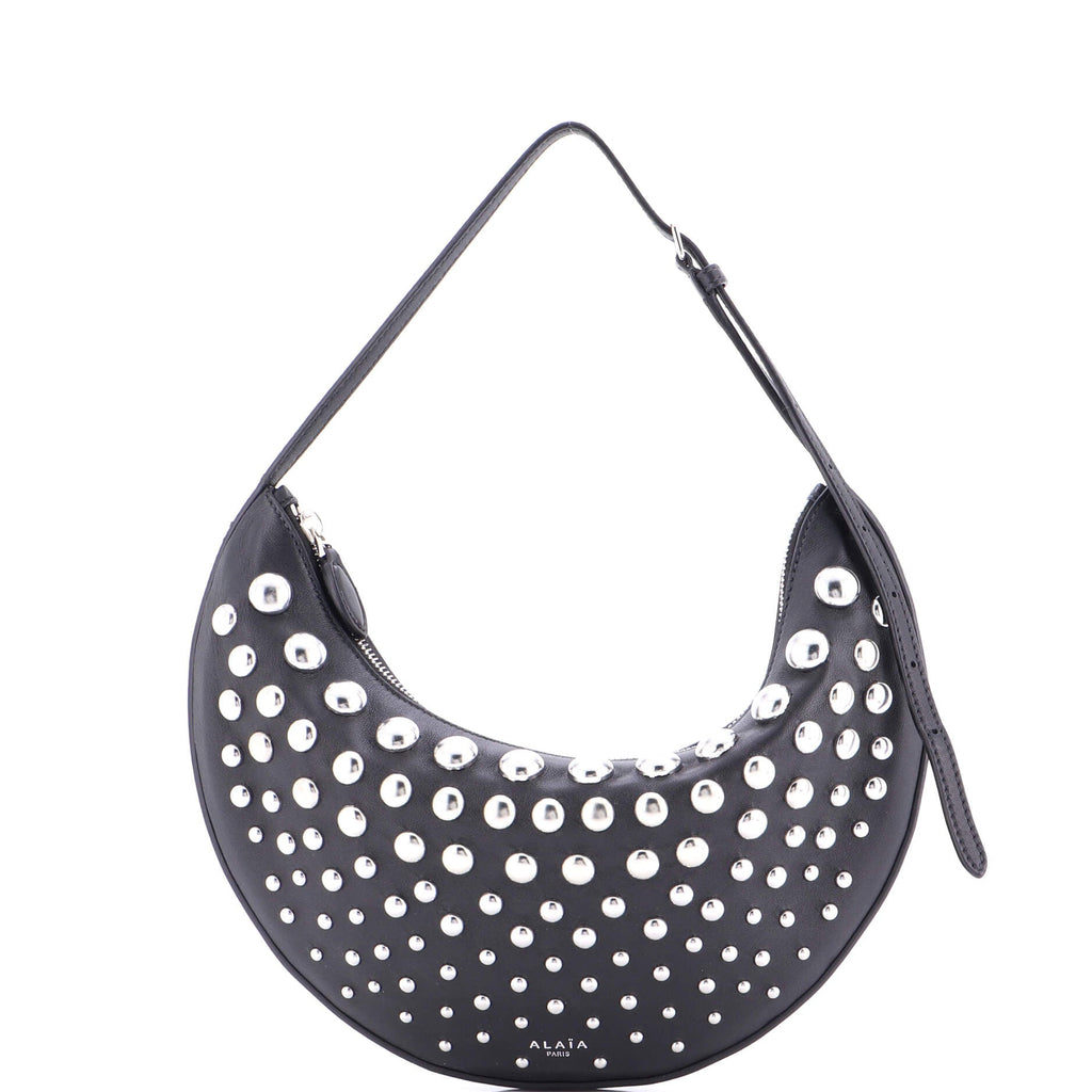 Half Moon Bag Studded Leather Small