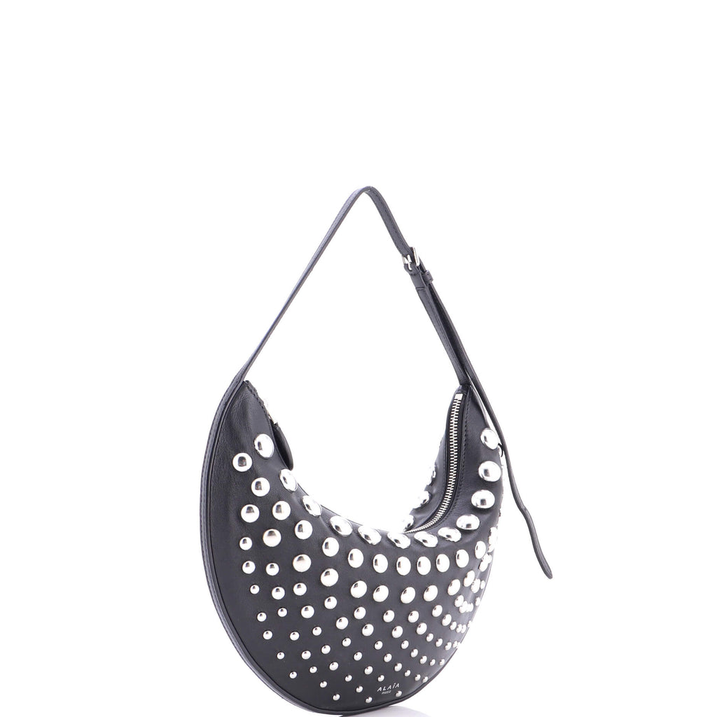 Half Moon Bag Studded Leather Small