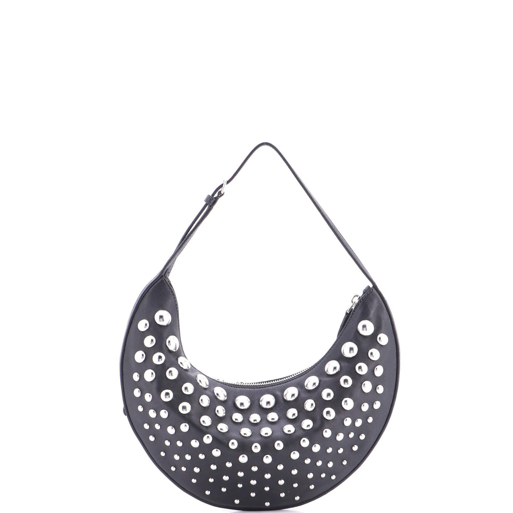 Half Moon Bag Studded Leather Small