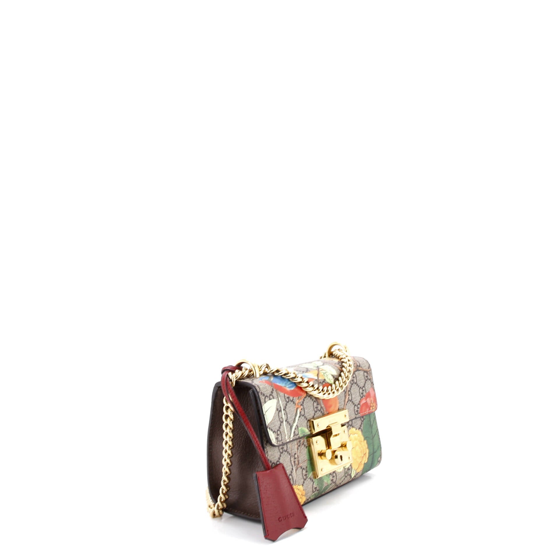 Padlock Shoulder Bag Tian Print GG Coated Canvas Small