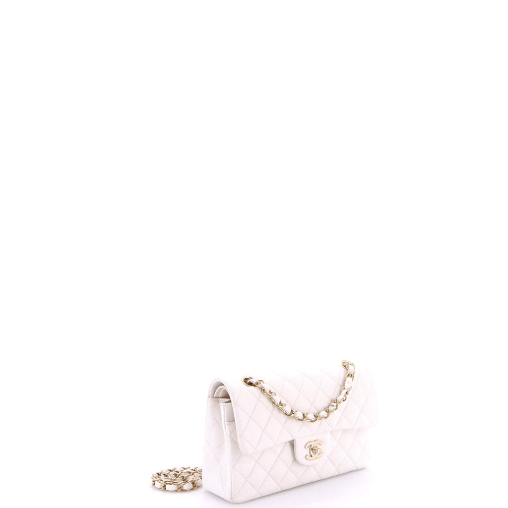 Classic Double Flap Bag Quilted Caviar Small