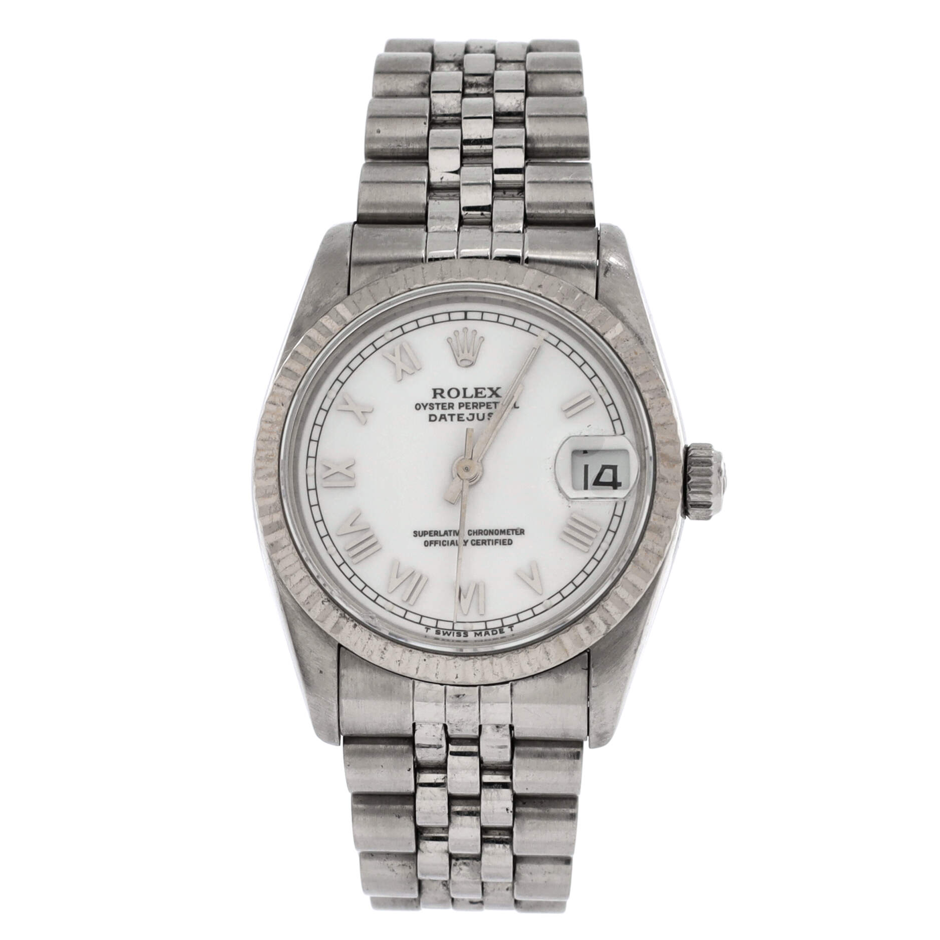 Oyster Perpetual Datejust Automatic Watch Stainless Steel and White Gold 31