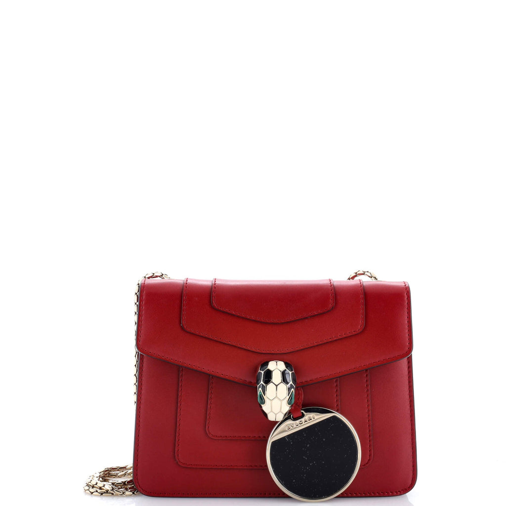 Serpenti Forever Square Shoulder Bag Leather Small