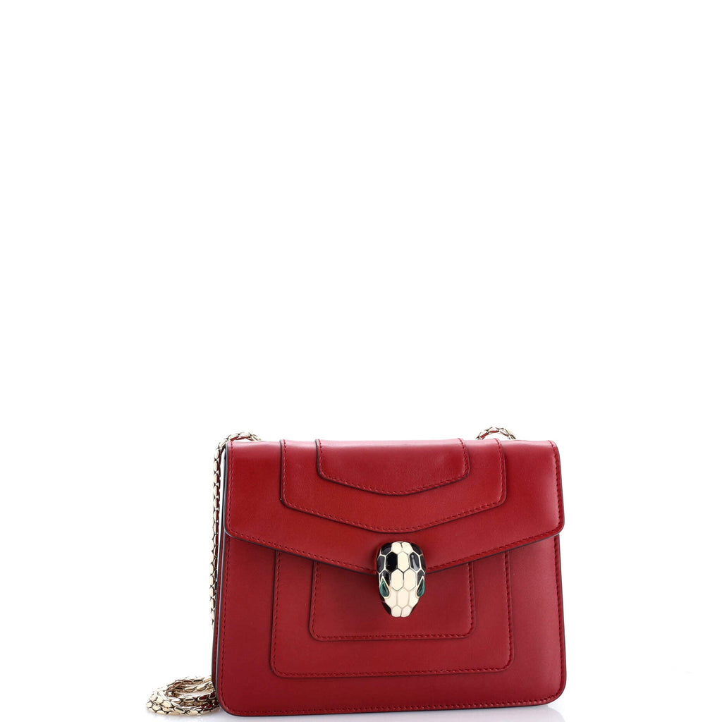 Serpenti Forever Square Shoulder Bag Leather Small