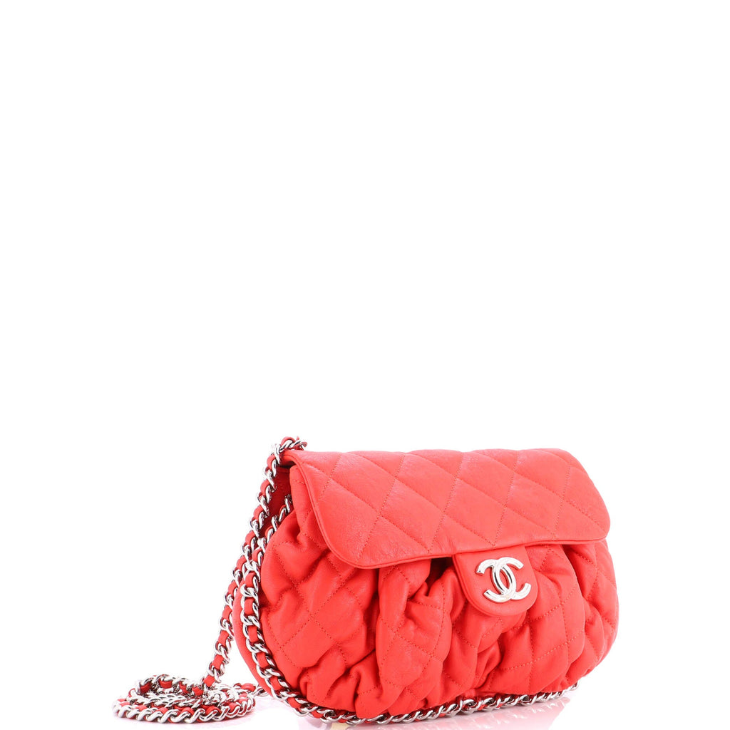 Chain Around Flap Bag Quilted Leather Medium