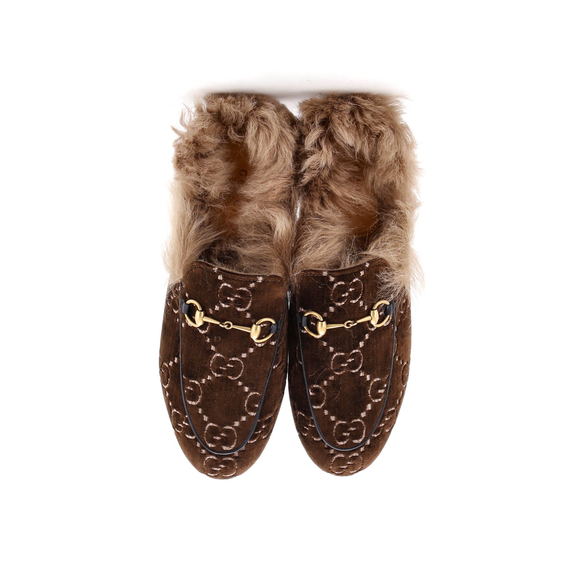 Women's Princetown Mules GG Velvet and Fur