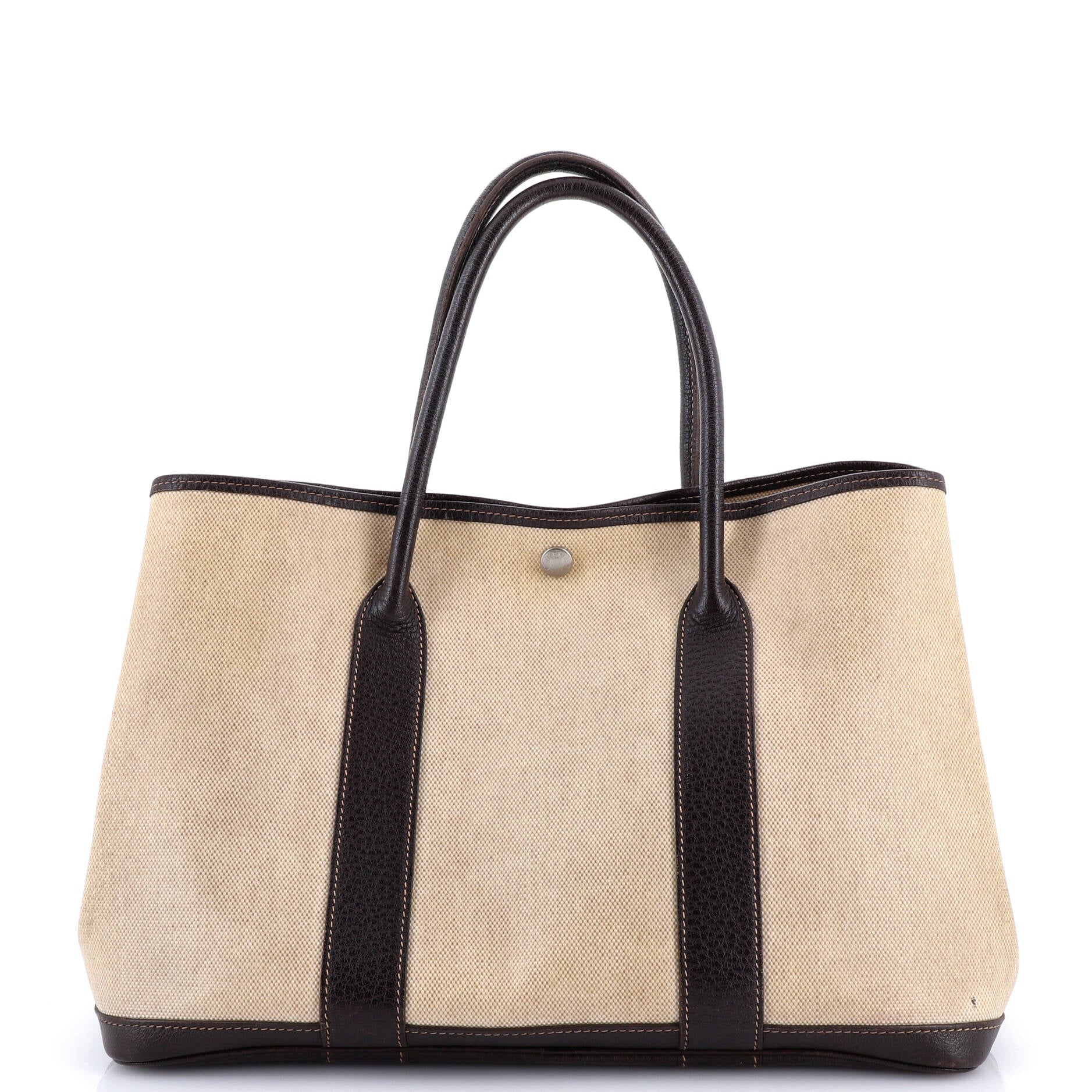 Garden Party Tote Toile and Leather 36