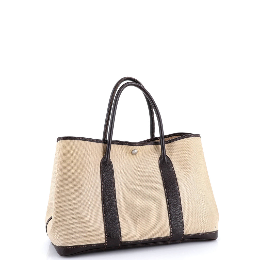 Garden Party Tote Toile and Leather 36