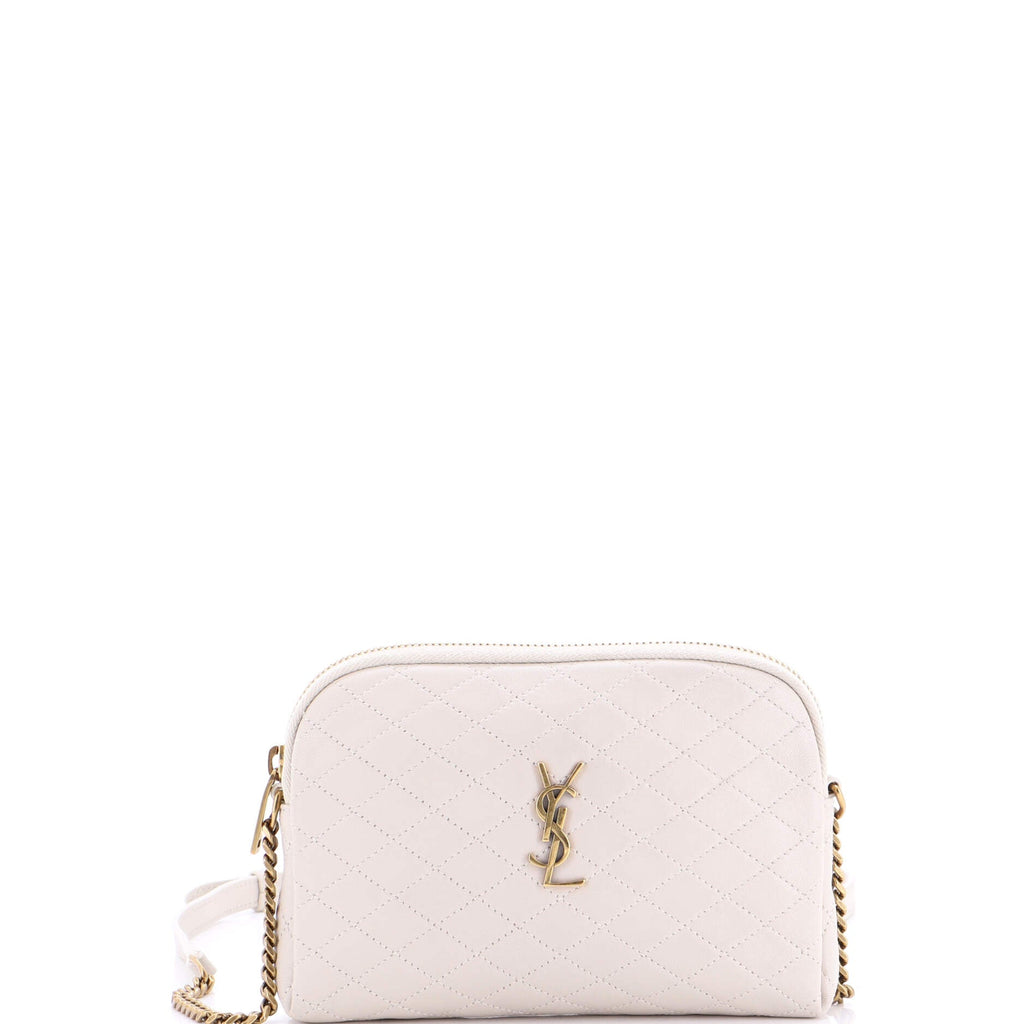 Gaby Zipped Pouch Crossbody Quilted Leather