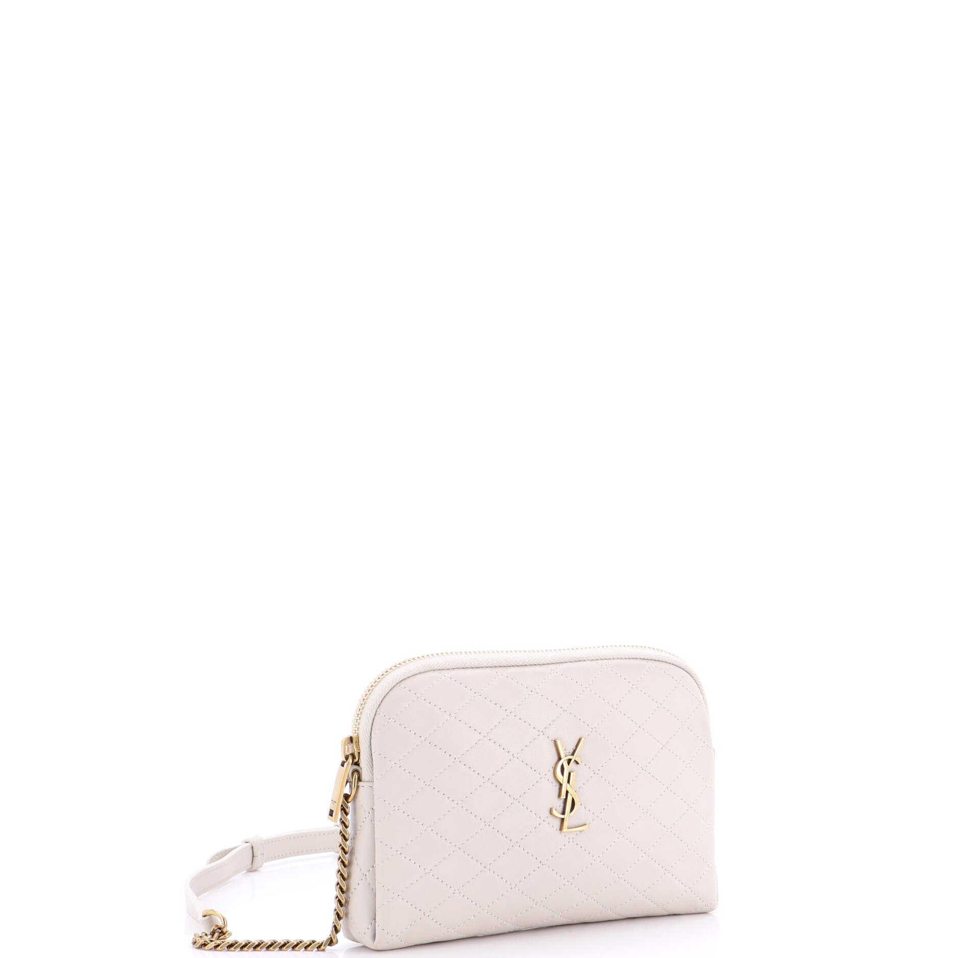 Gaby Zipped Pouch Crossbody Quilted Leather