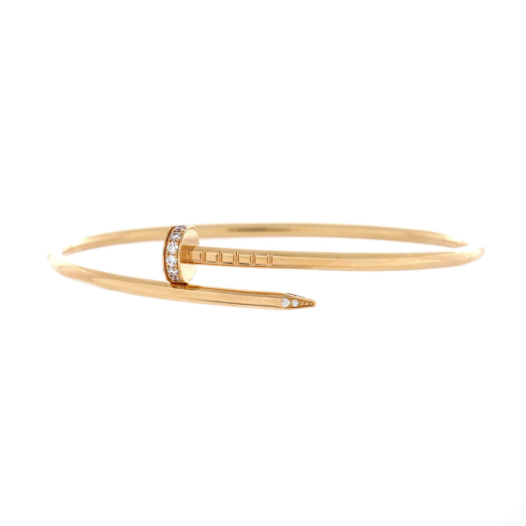 Juste un Clou Bracelet 18K Yellow Gold with Diamonds Small