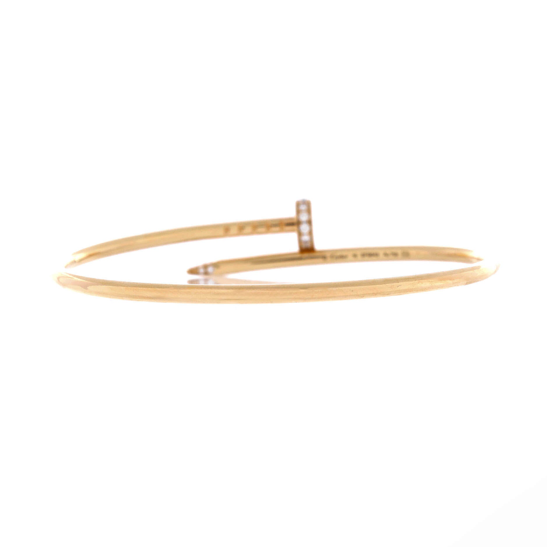 Juste un Clou Bracelet 18K Yellow Gold with Diamonds Small
